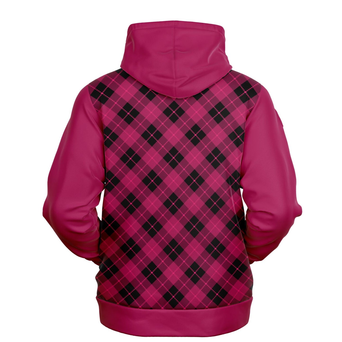 Crimson Black Plaid Hoodie