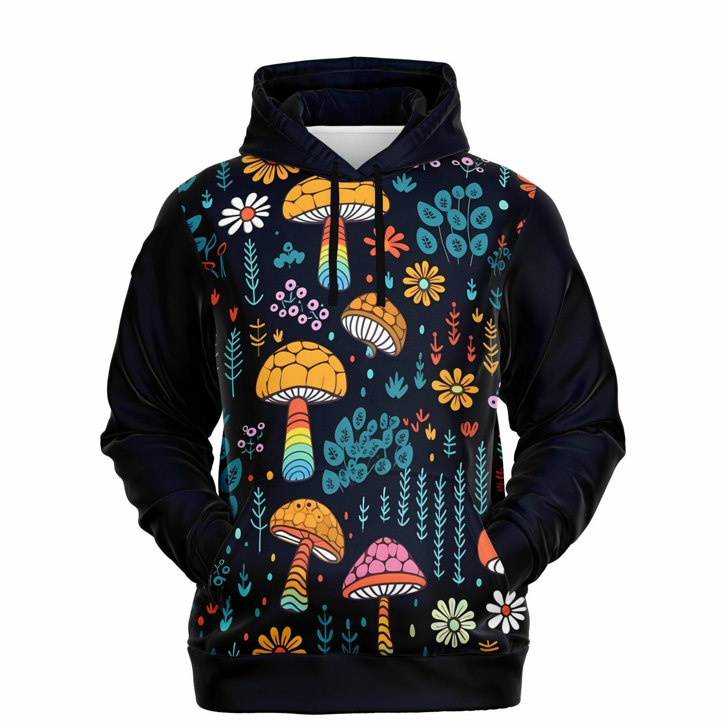 Mushrooms Black Hoodie