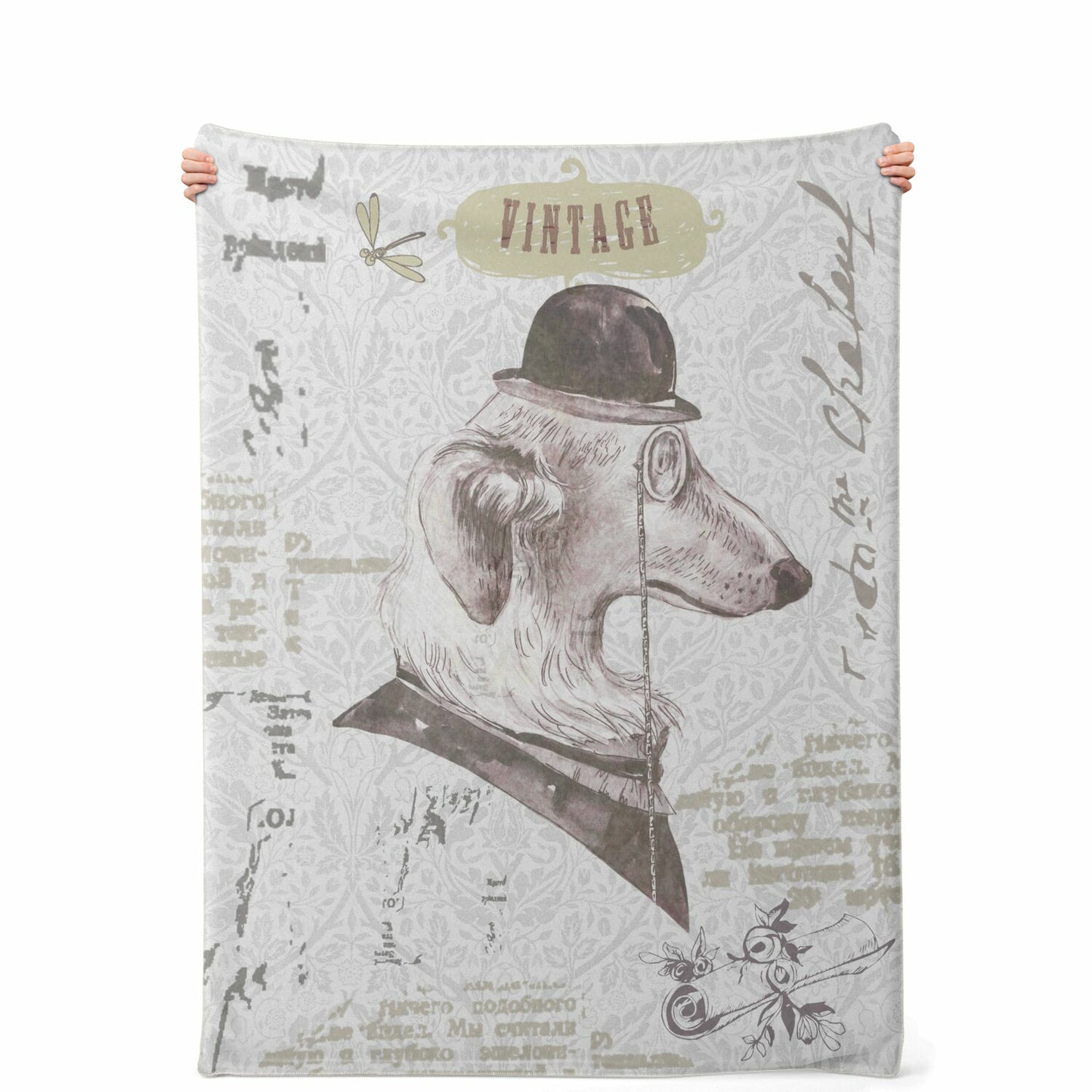 Vinage Dog 2 Blanket