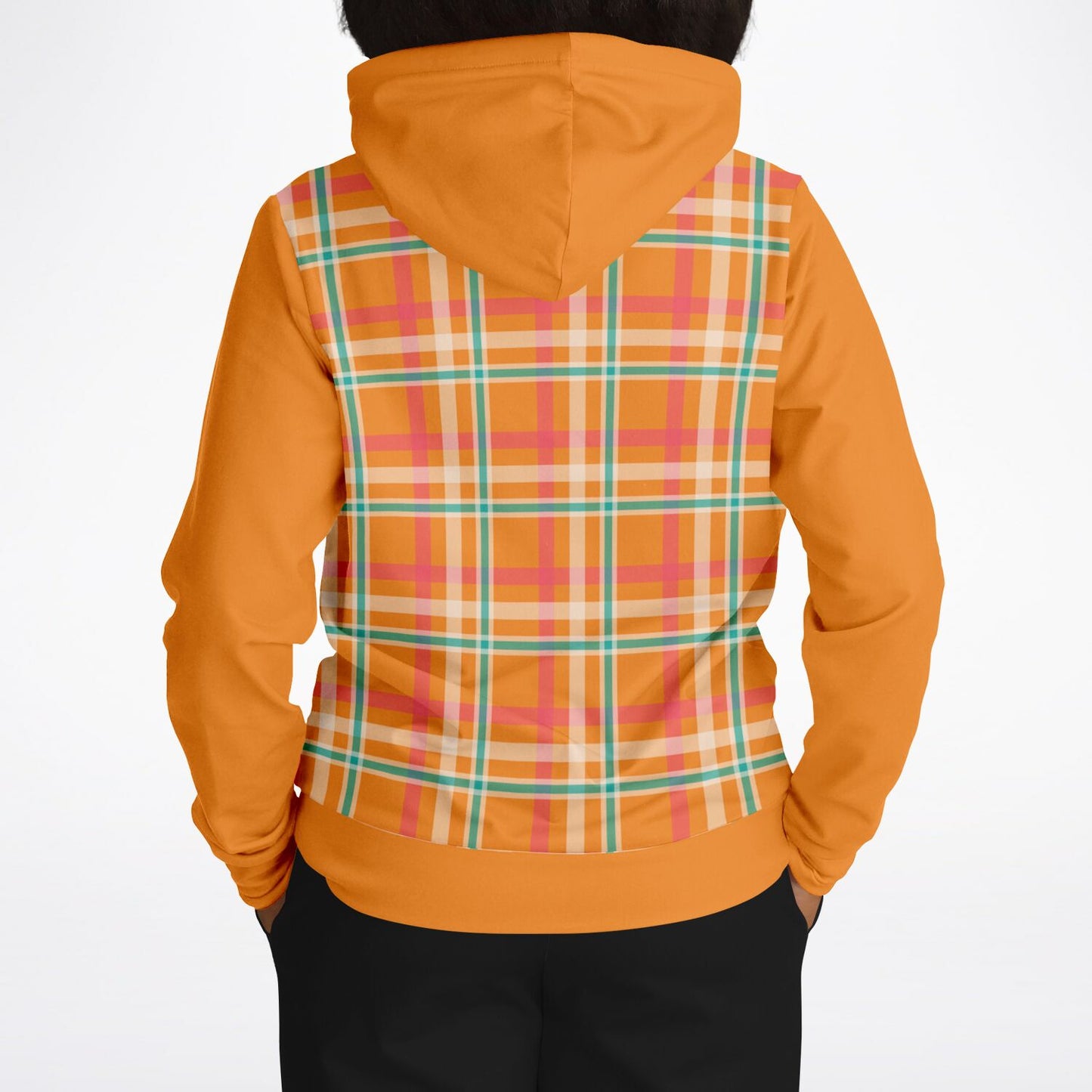 Summer Plaid Orange Hoodie