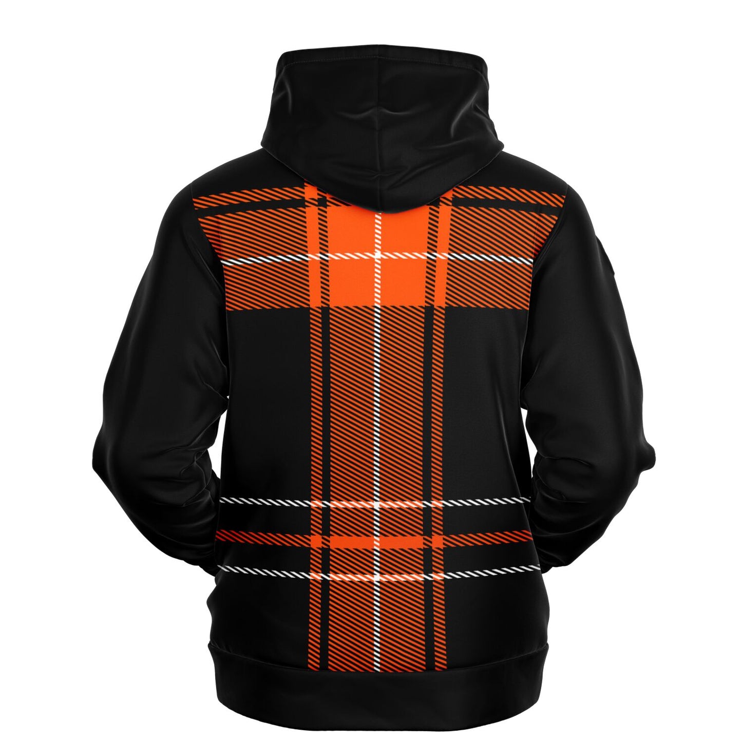 Black and Orange Plaid Hoodie