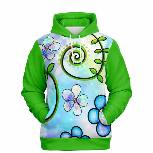 Fantasy Floral With Green Hoodie