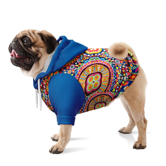 Funky With Blue Dog Zip-Up Hoodie