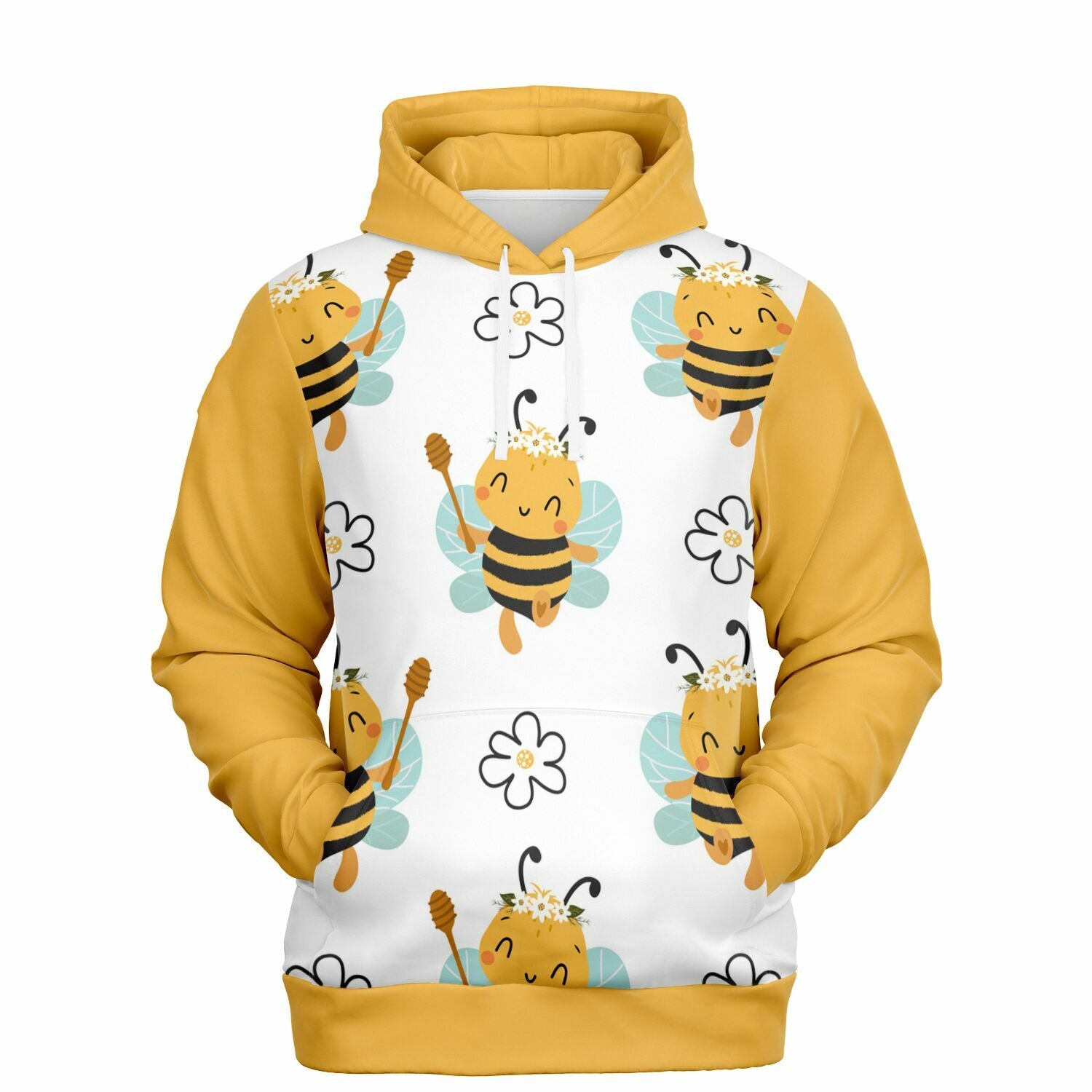 Buzzing high quality Bees Printed Hoodie