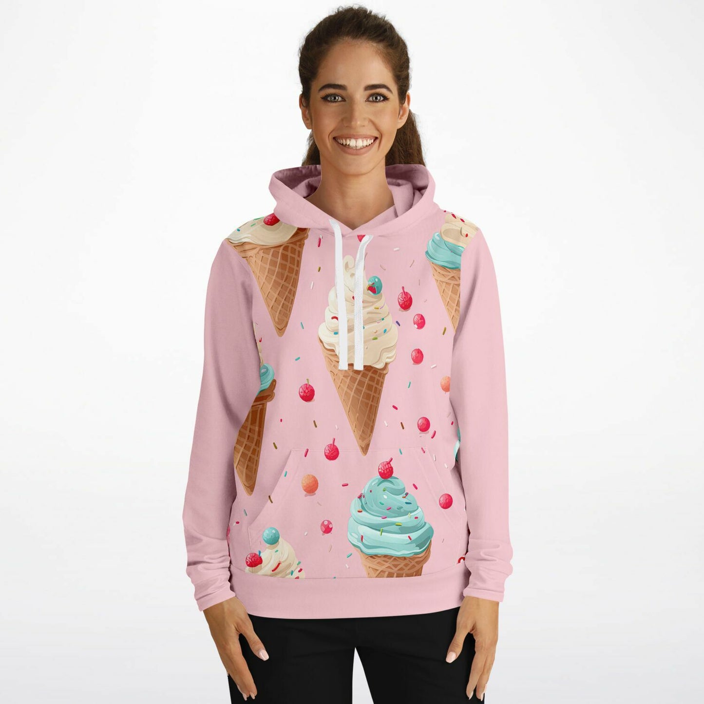 Icecream On Pink Hoodie