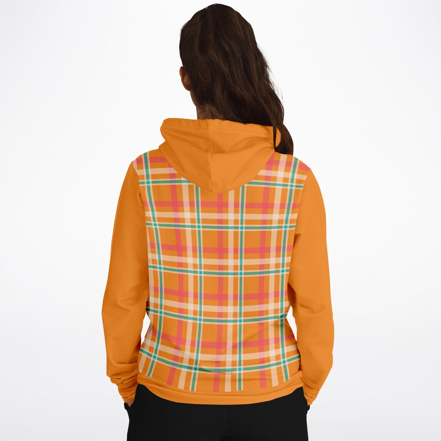 Summer Plaid Orange Hoodie