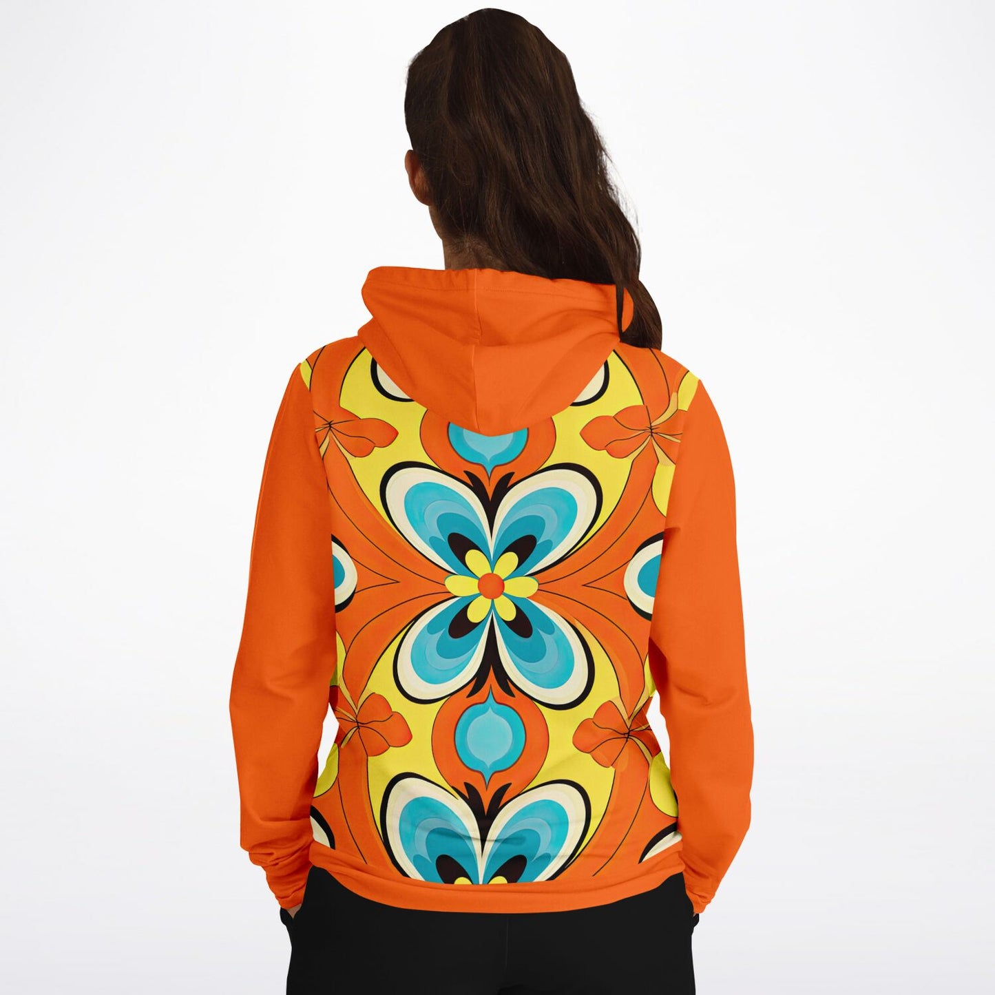 Bright Retro Orange Hoodie