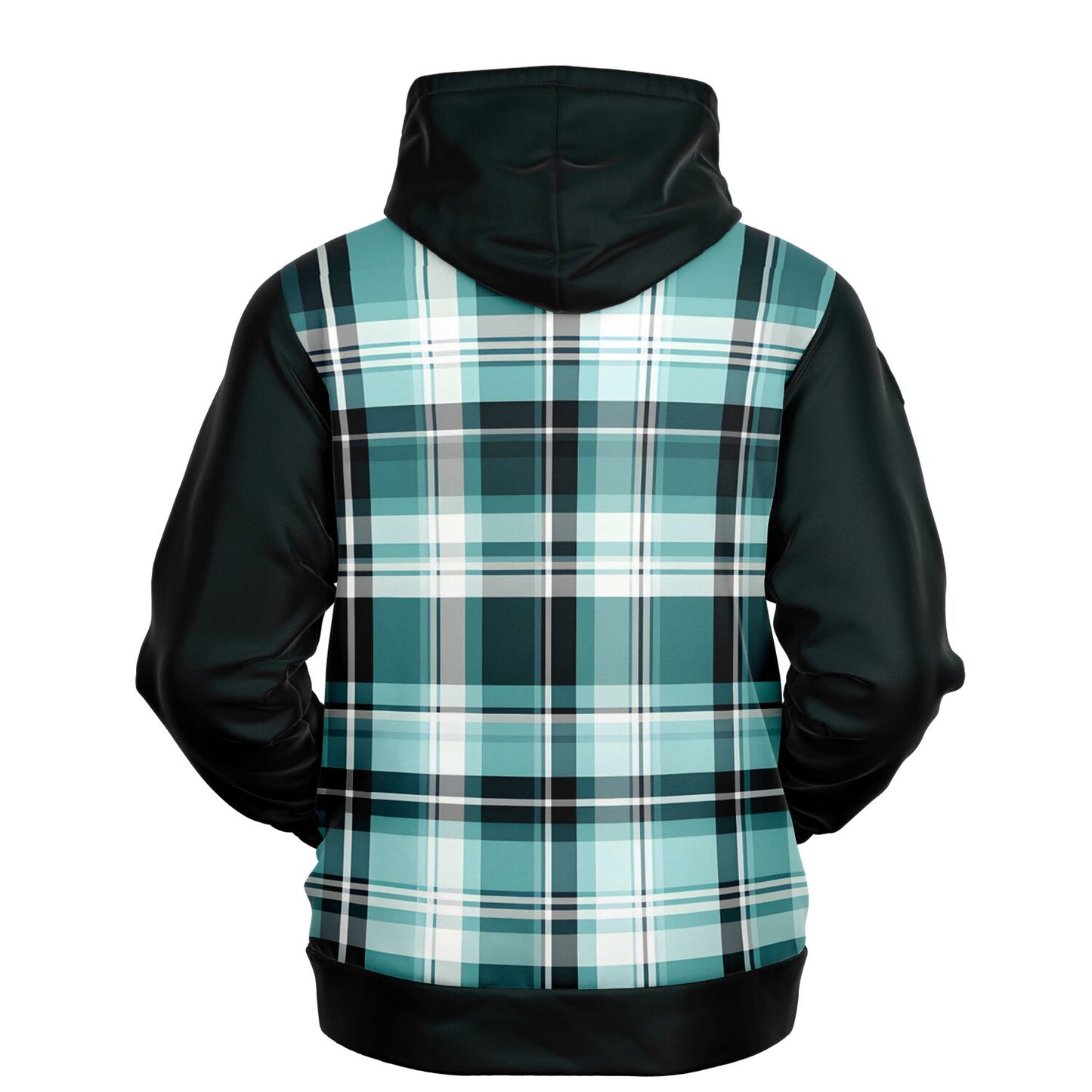 Black Blue Plaid Hoodie