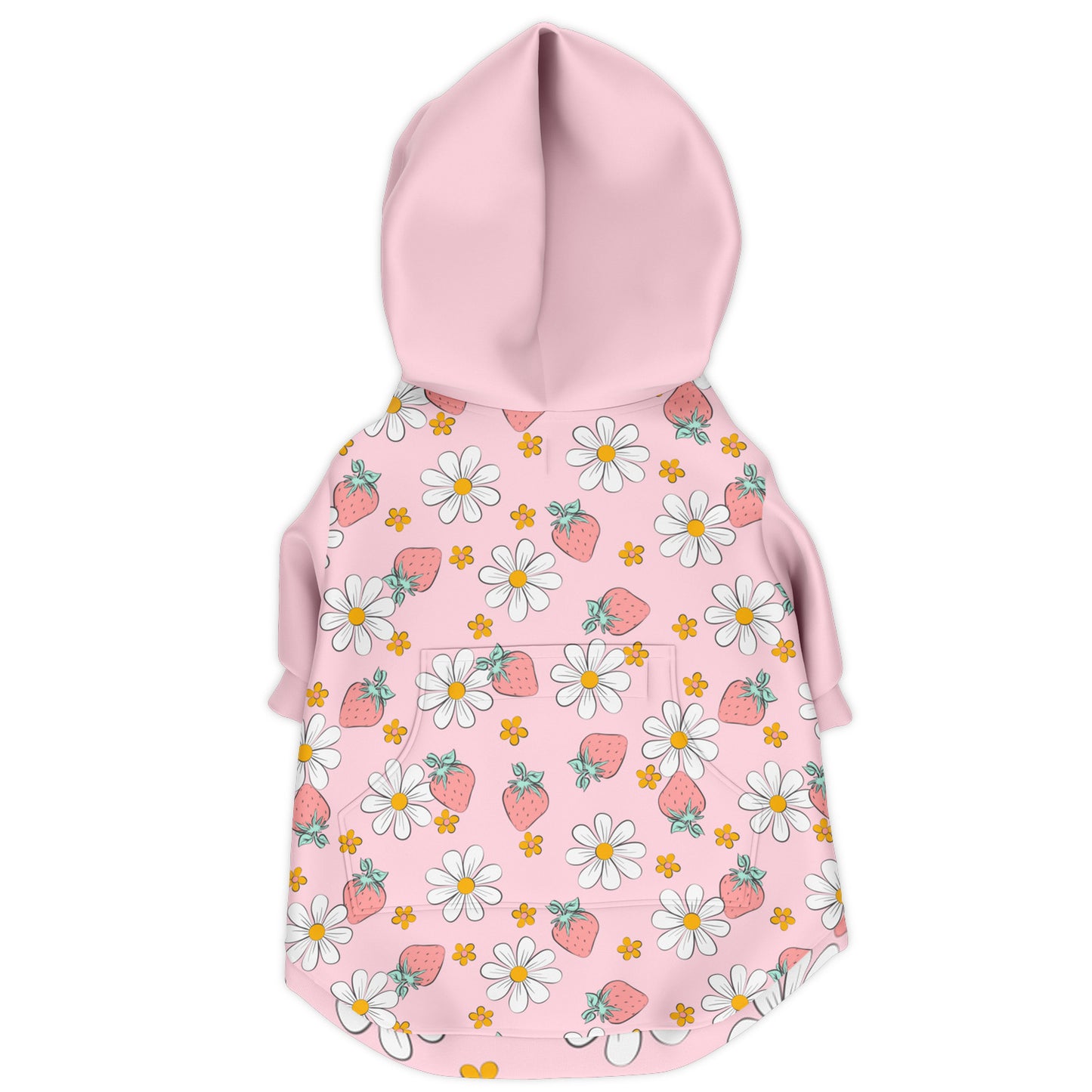 Srawberries and Daisies Dog Zip-Up Hoodie