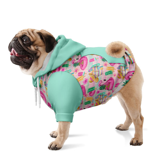 Summer Fun Dog Zip-Up Hoodie