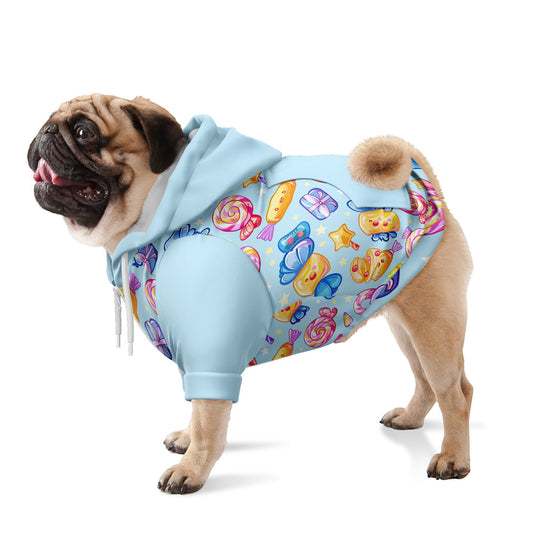 Candy In Blue Dog Zip-Up Hoodie