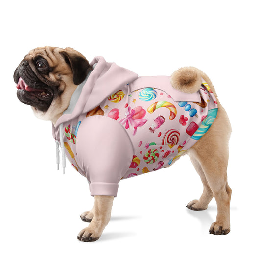 Candy In Pink Dog Zip-Up Hoodie