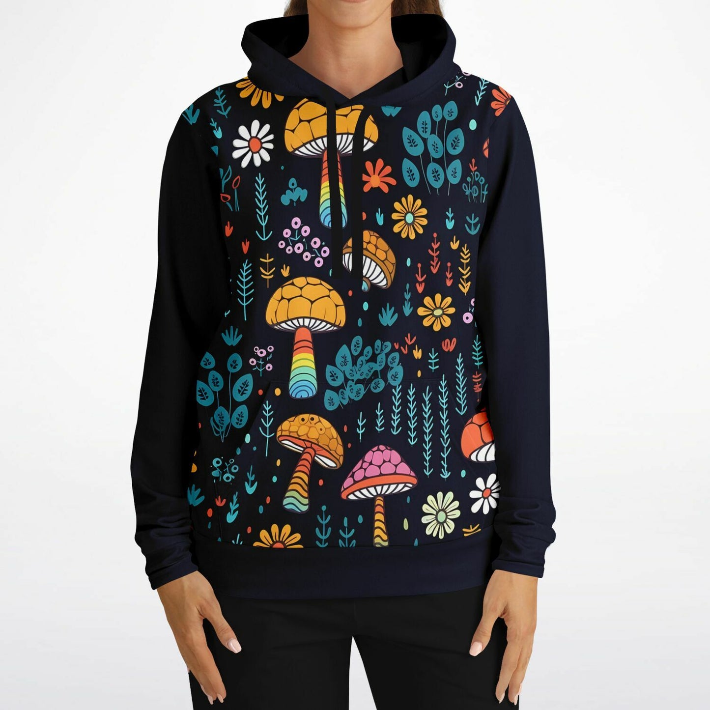 Mushrooms Black Hoodie