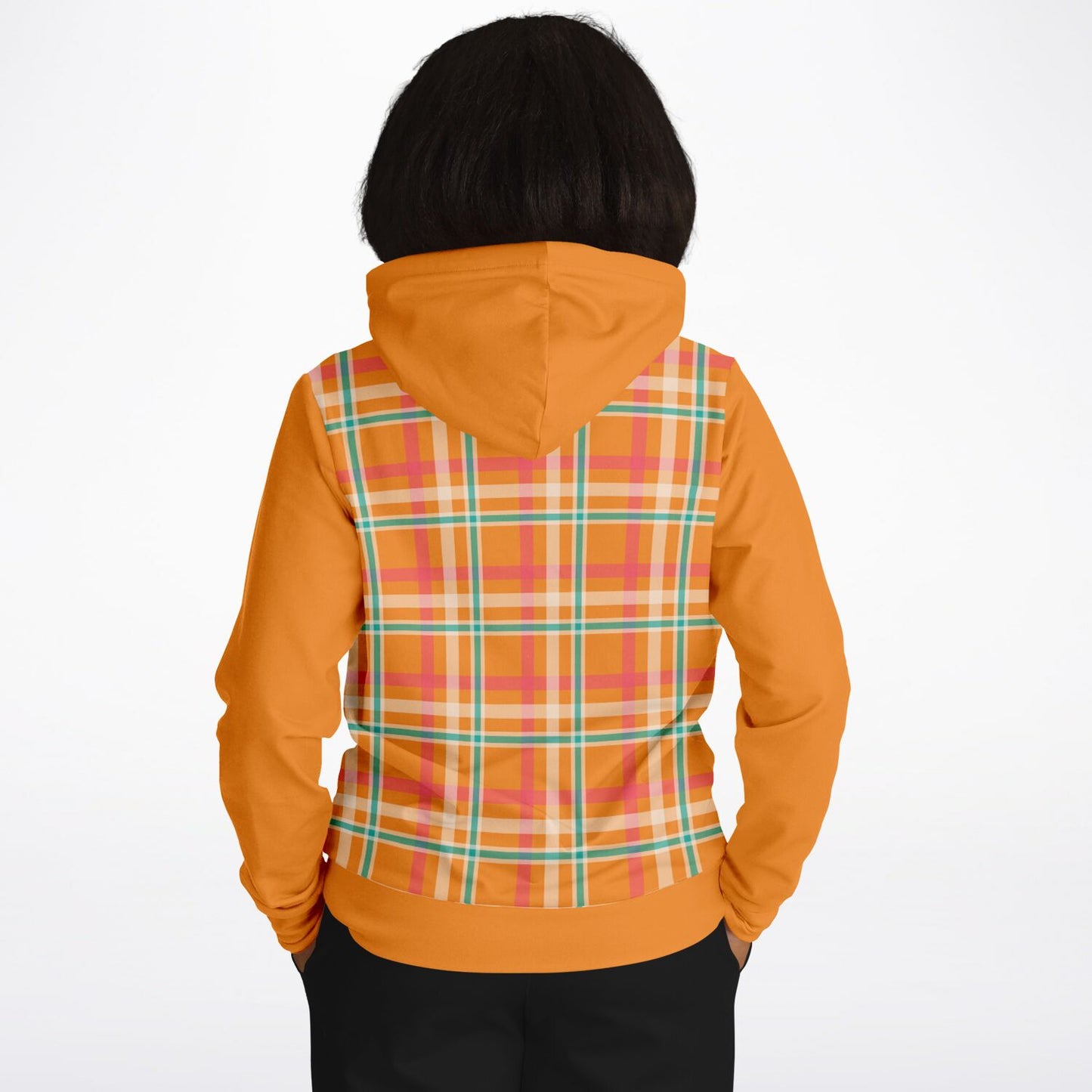 Summer Plaid Orange Hoodie