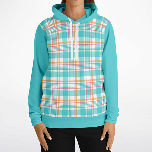 Summer Plaid Blue Hoodie