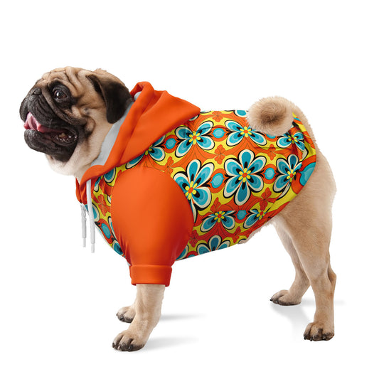 Bright Retro Dog Zip-Up Hoodie