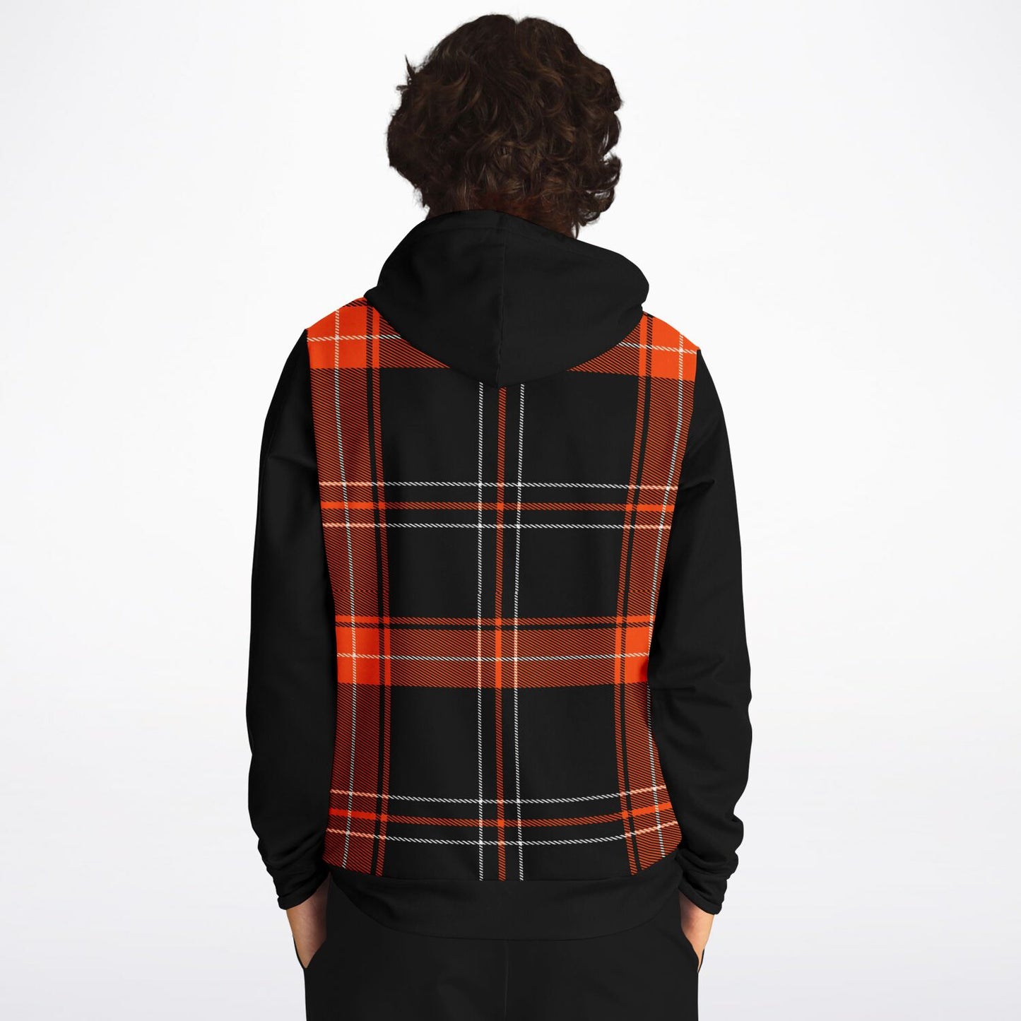 Black and Orange Tartan Hoodie