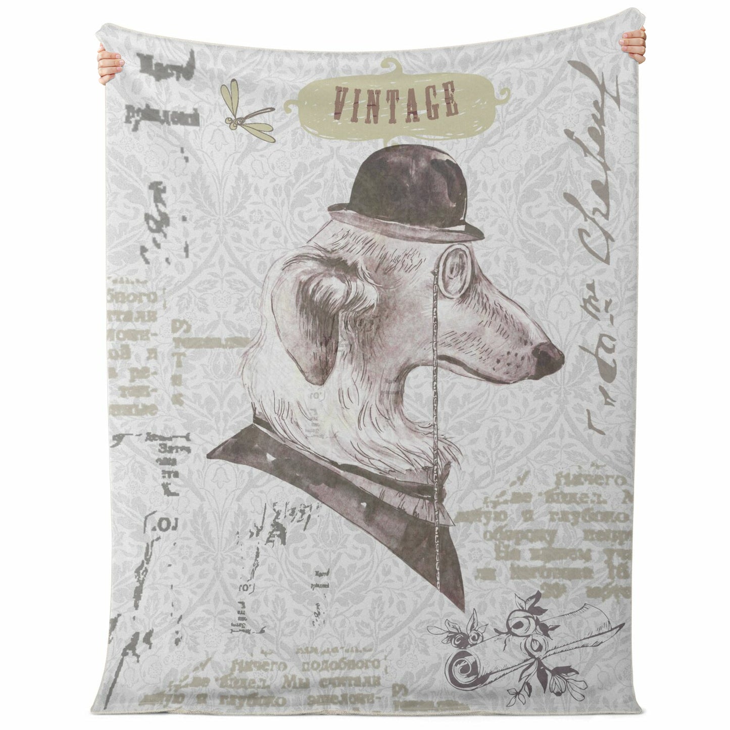 Vinage Dog 2 Blanket