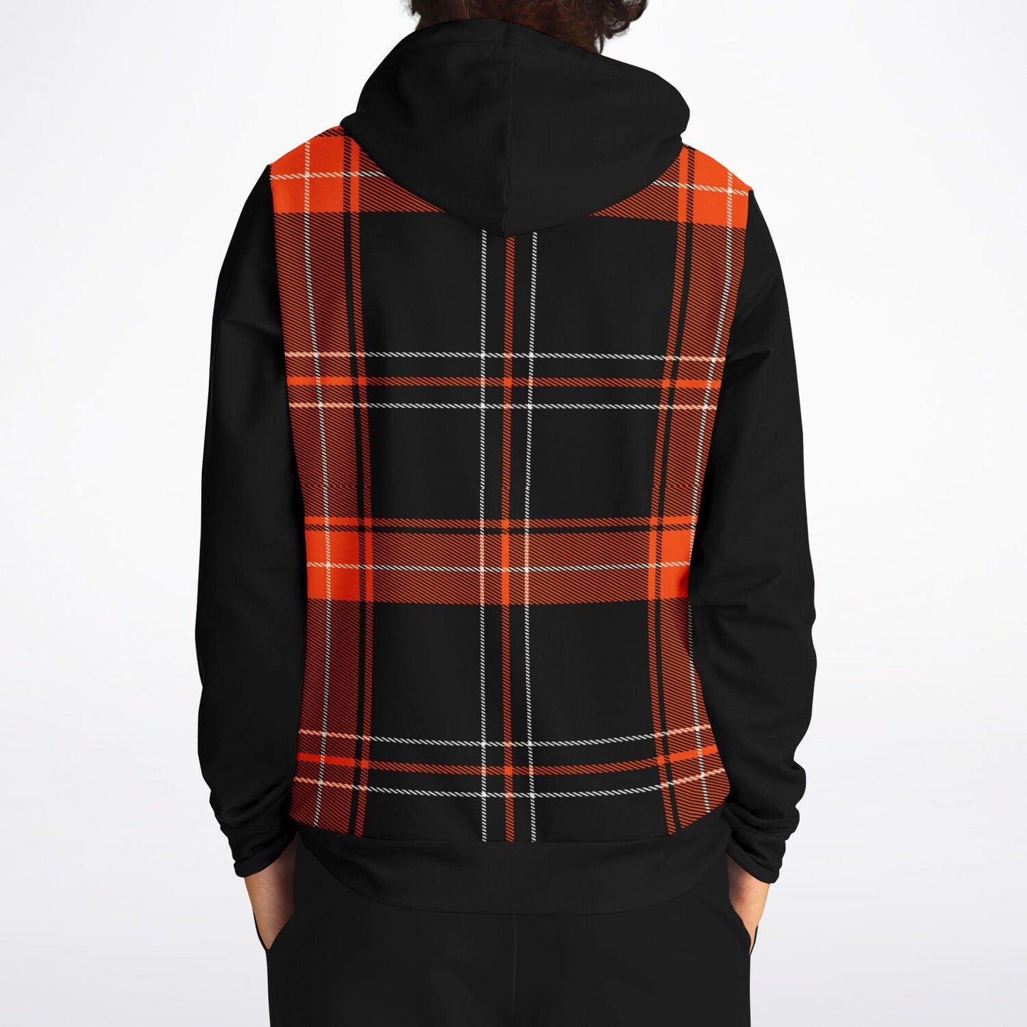 Black and Orange Tartan Hoodie