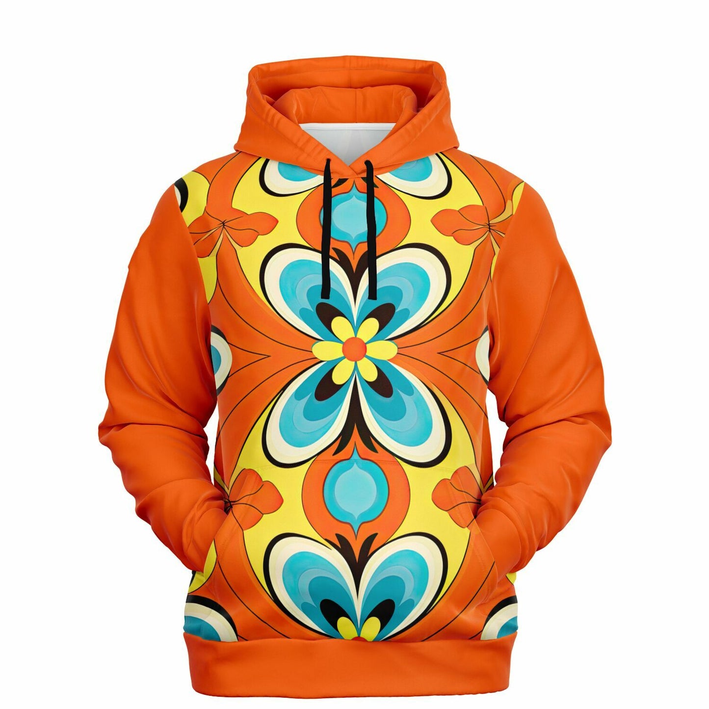 Bright Retro Orange Hoodie