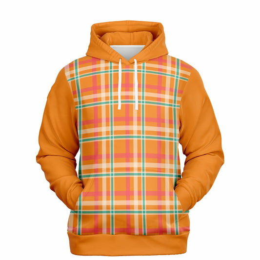 Summer Plaid Orange Hoodie