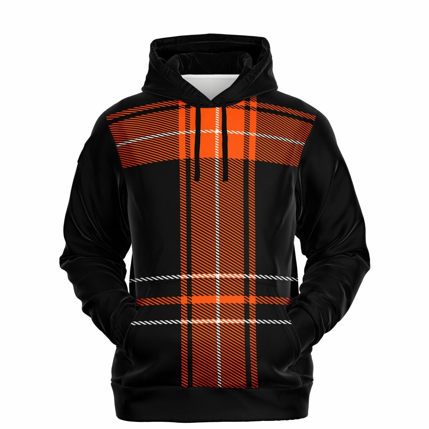 Black and Orange Plaid Hoodie