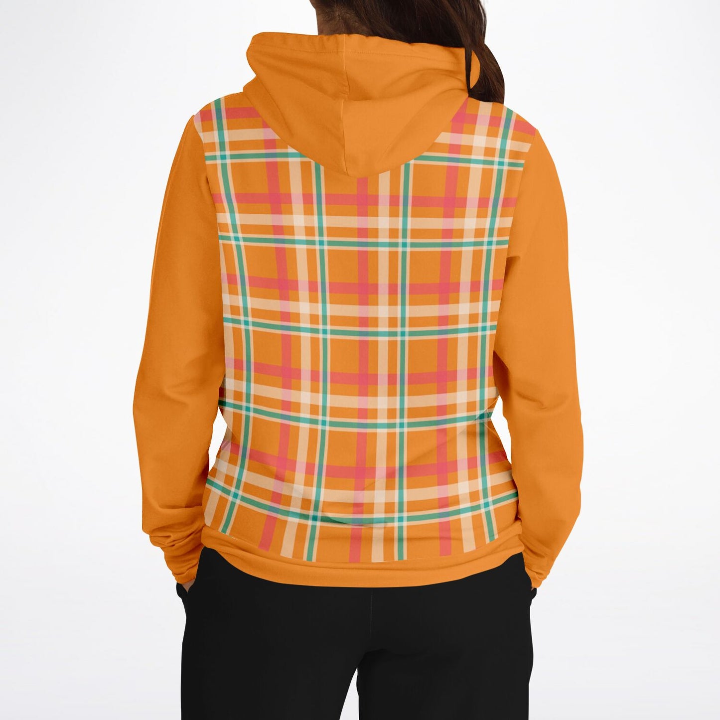 Summer Plaid Orange Hoodie