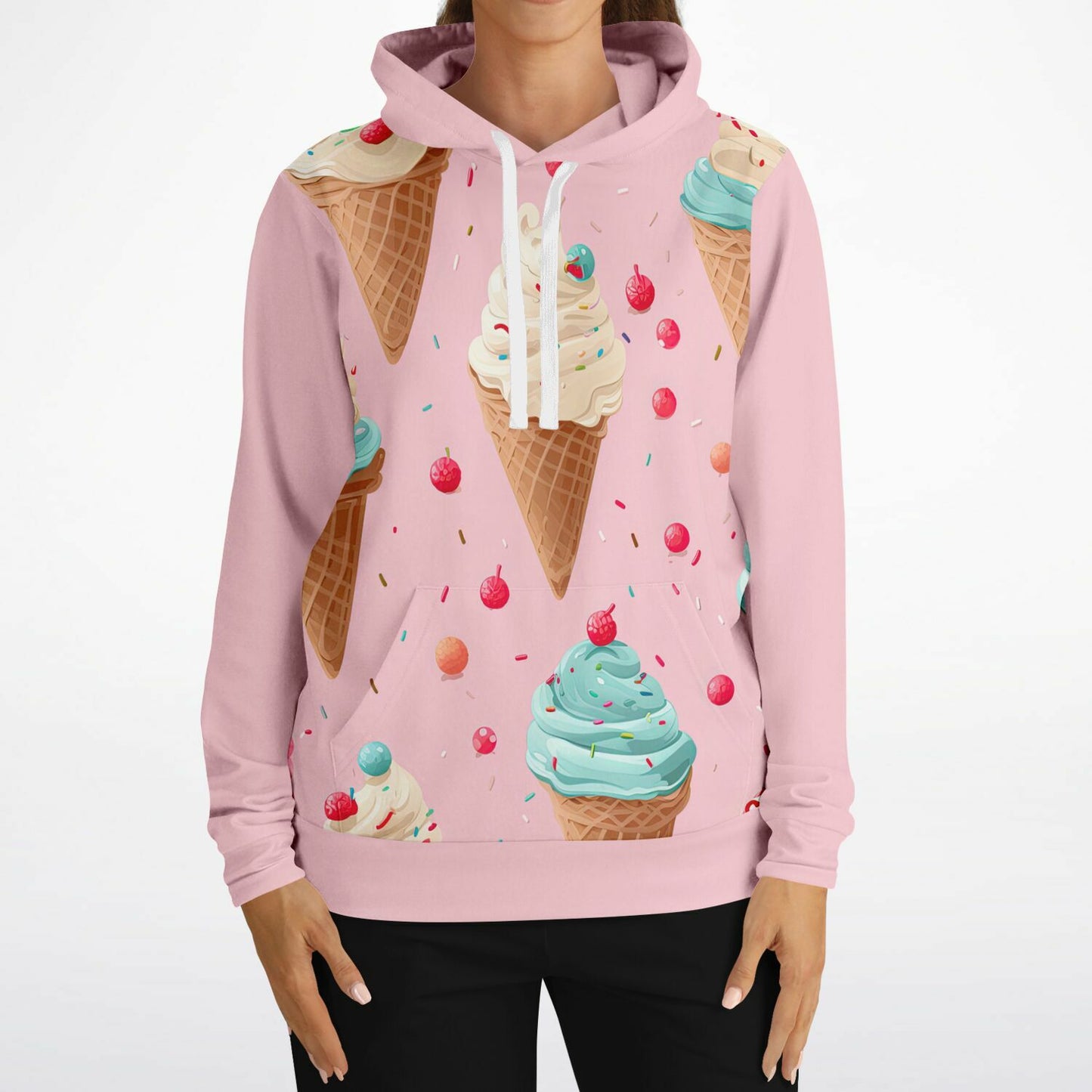 Icecream On Pink Hoodie