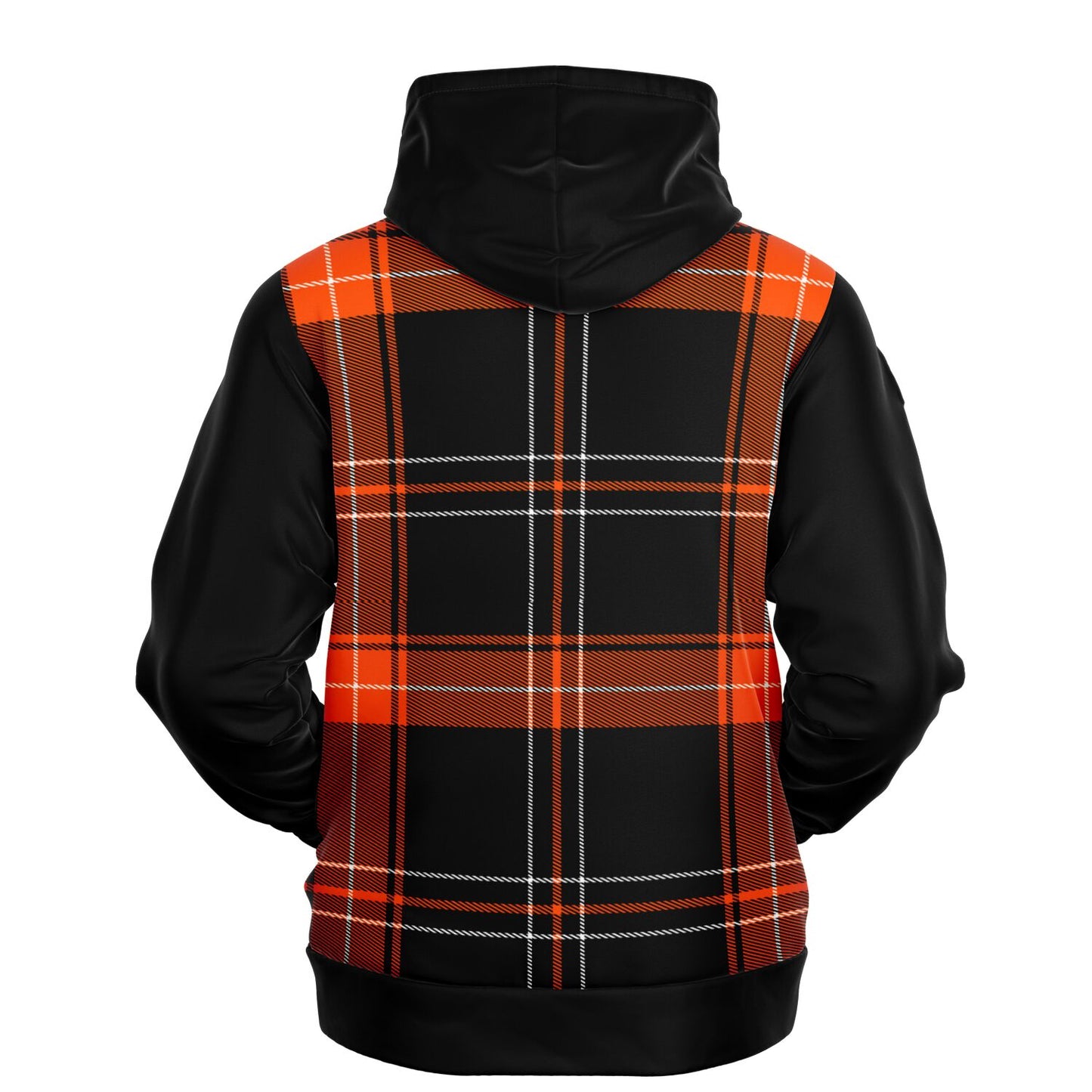 Black and Orange Tartan Hoodie