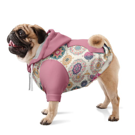 Mandela In Pink Dog Zip-Up Hoodie