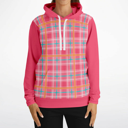 Summer Plaid Pink Hoodie