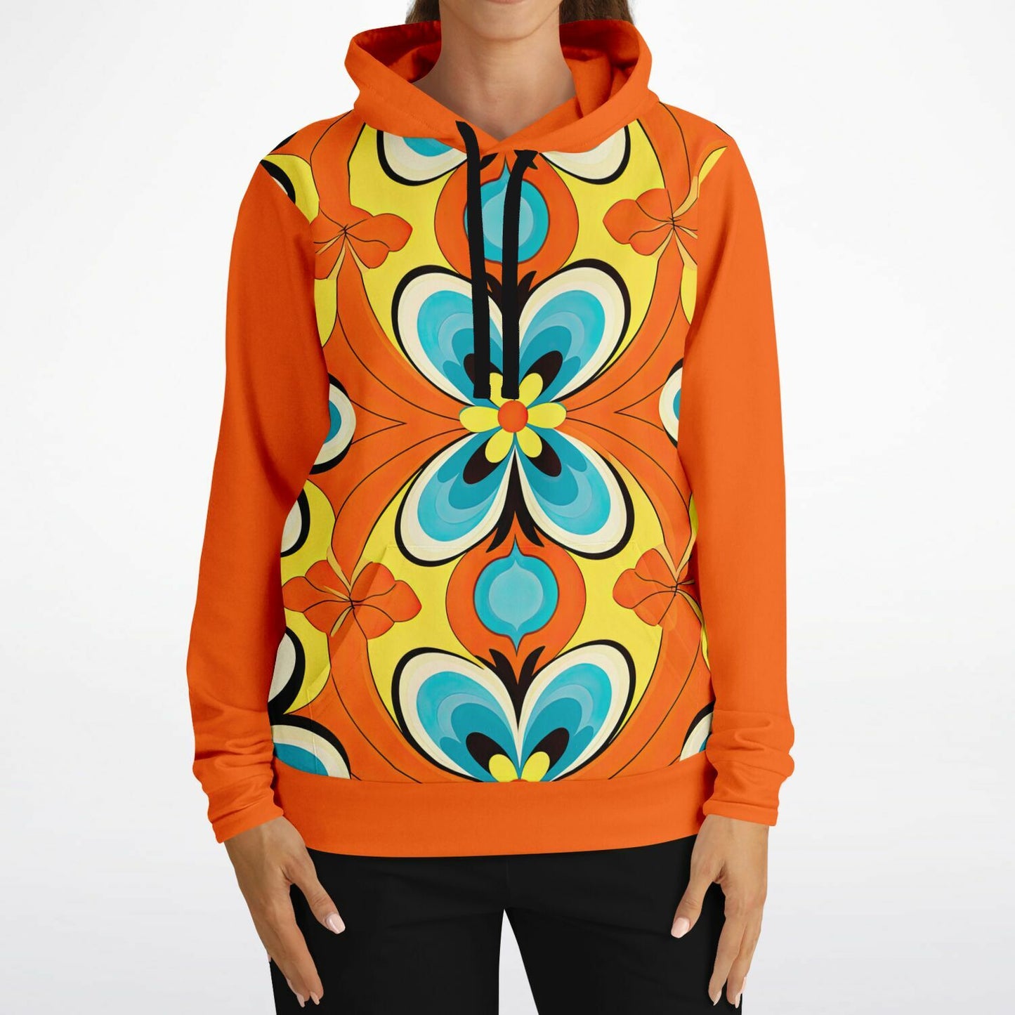 Bright Retro Orange Hoodie