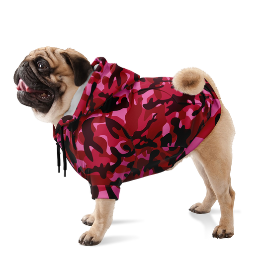 Fuchsia Camo Dog Hoodie