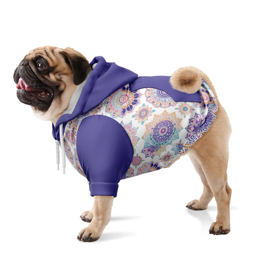 Mandela In Purple Dog Zip-Up Hoodie