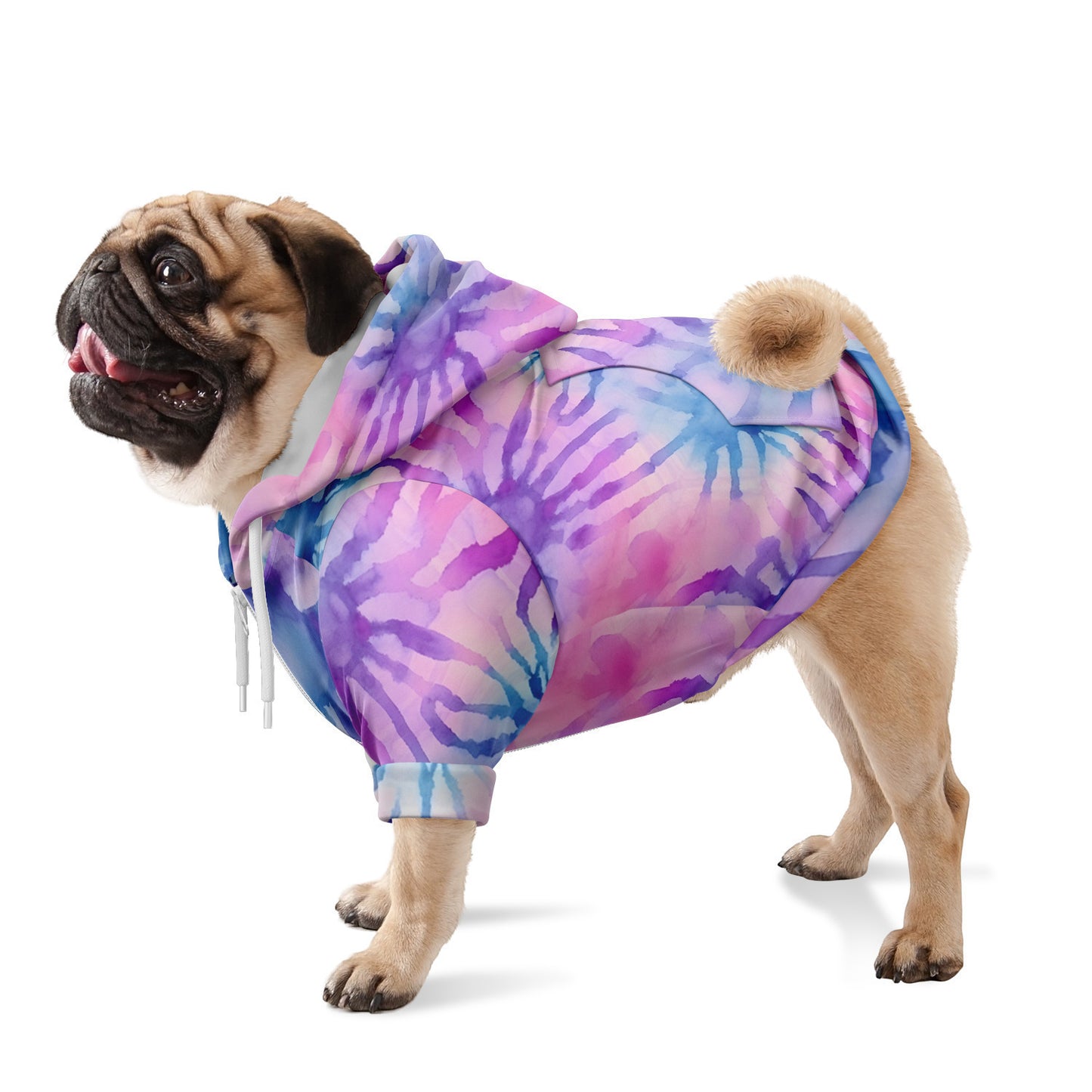 Tie Dye In Purple Dog Hoodie